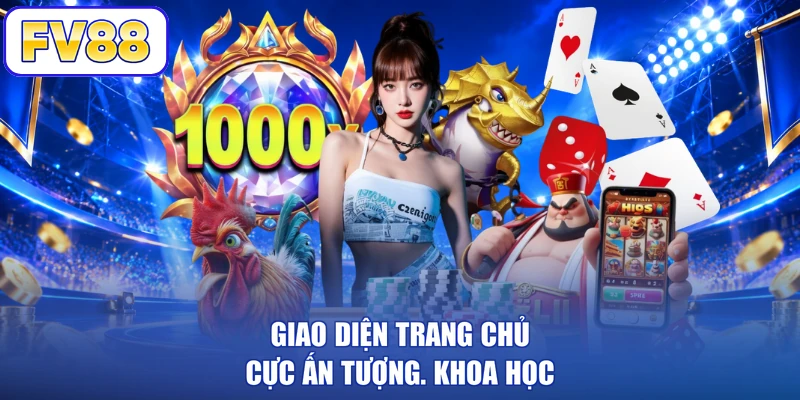 Giao diện trang chủ cực ấn tượng. khoa học